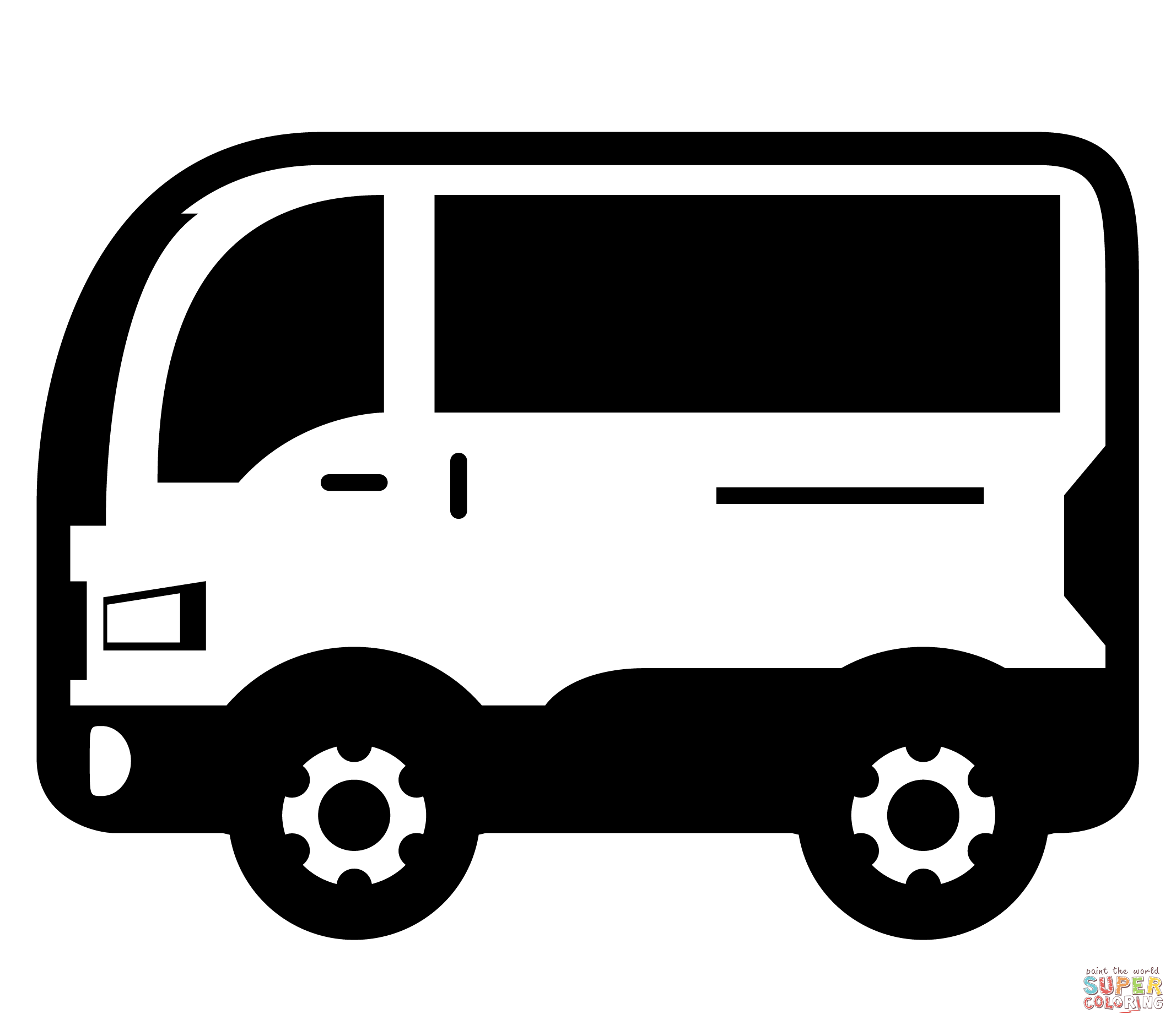 Minibus emoji coloring page free printable coloring pages