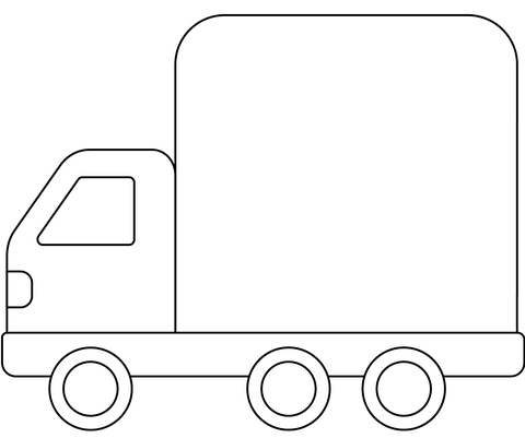 Delivery truck emoji coloring page free printable coloring pages