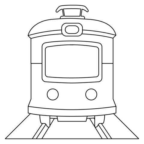 Tram emoji coloring page free printable coloring pages