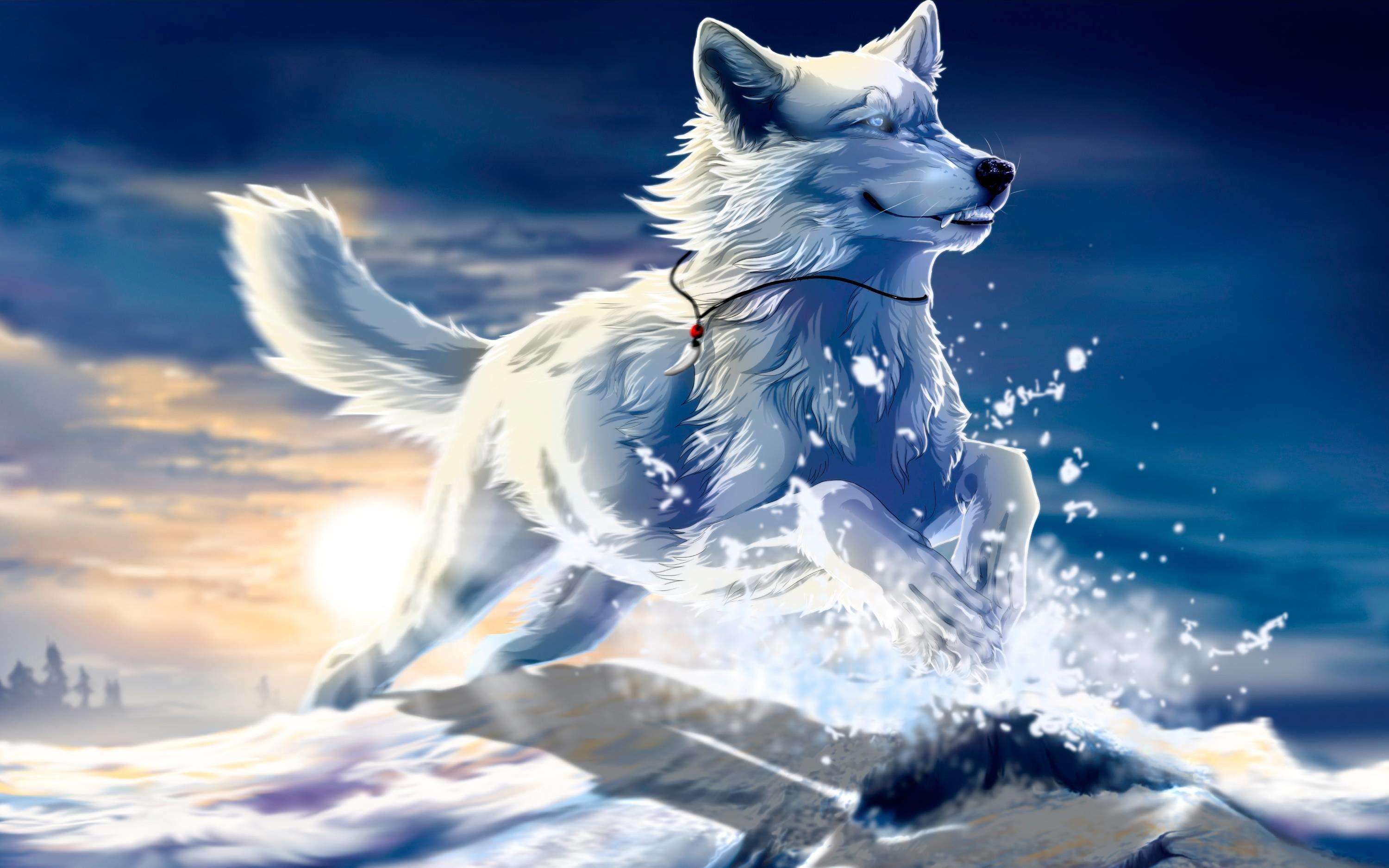 Anime white wolf wallpapers