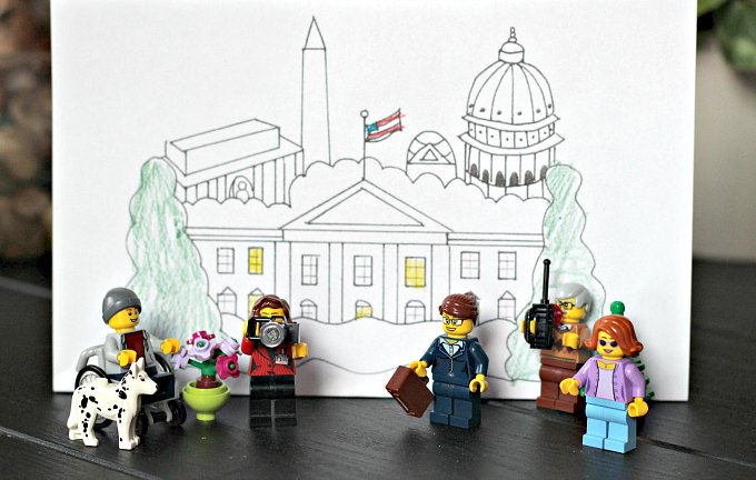 White house coloring page