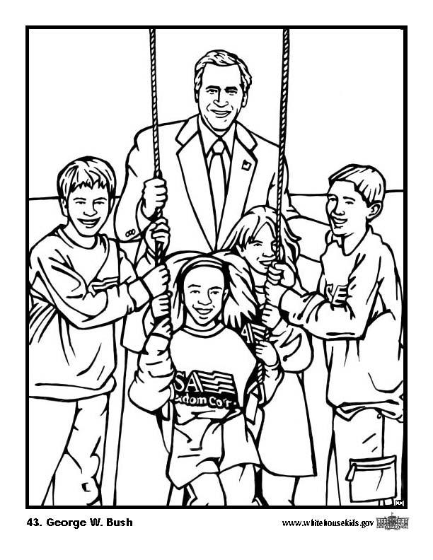 Coloring page george w bush