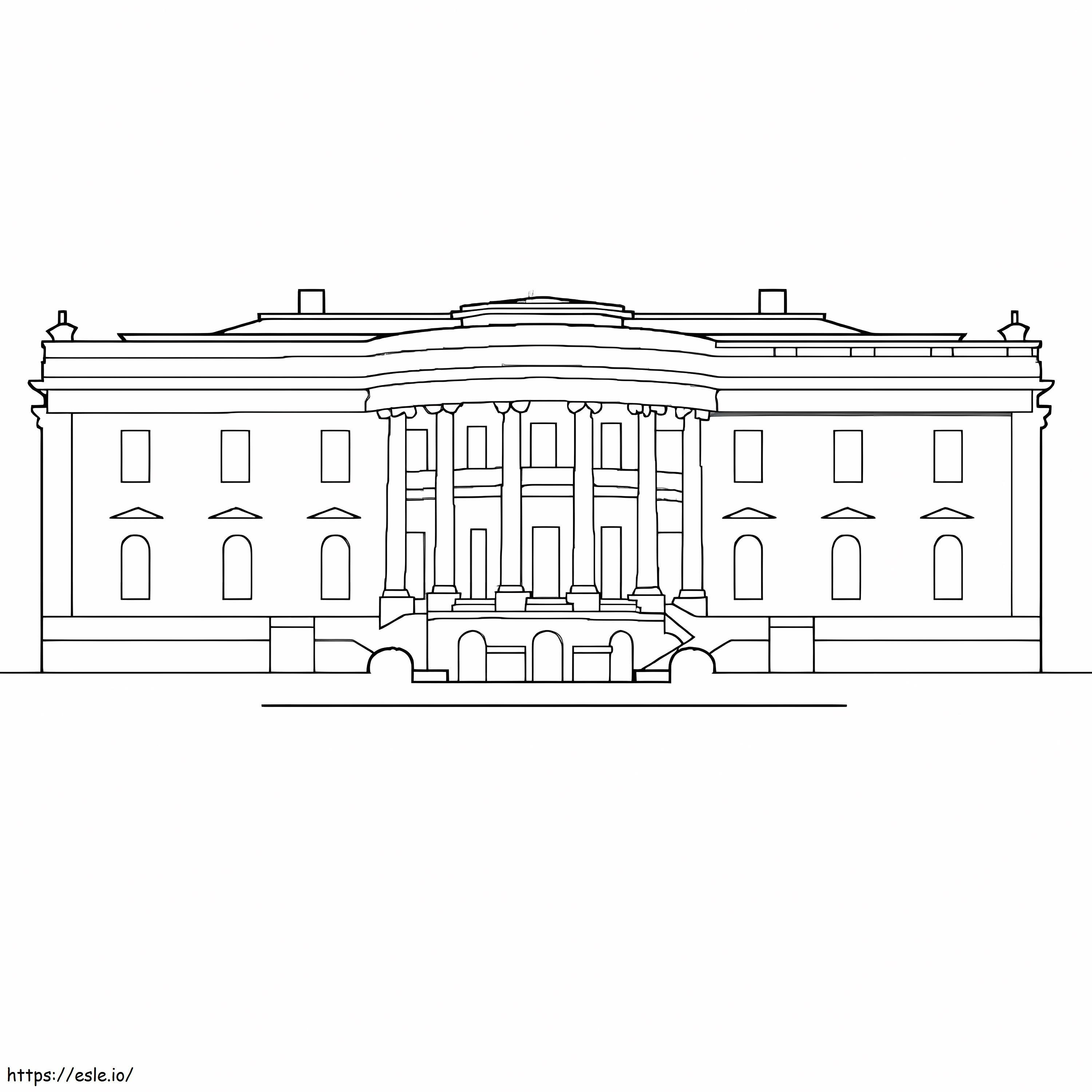 Free printable the white house coloring page