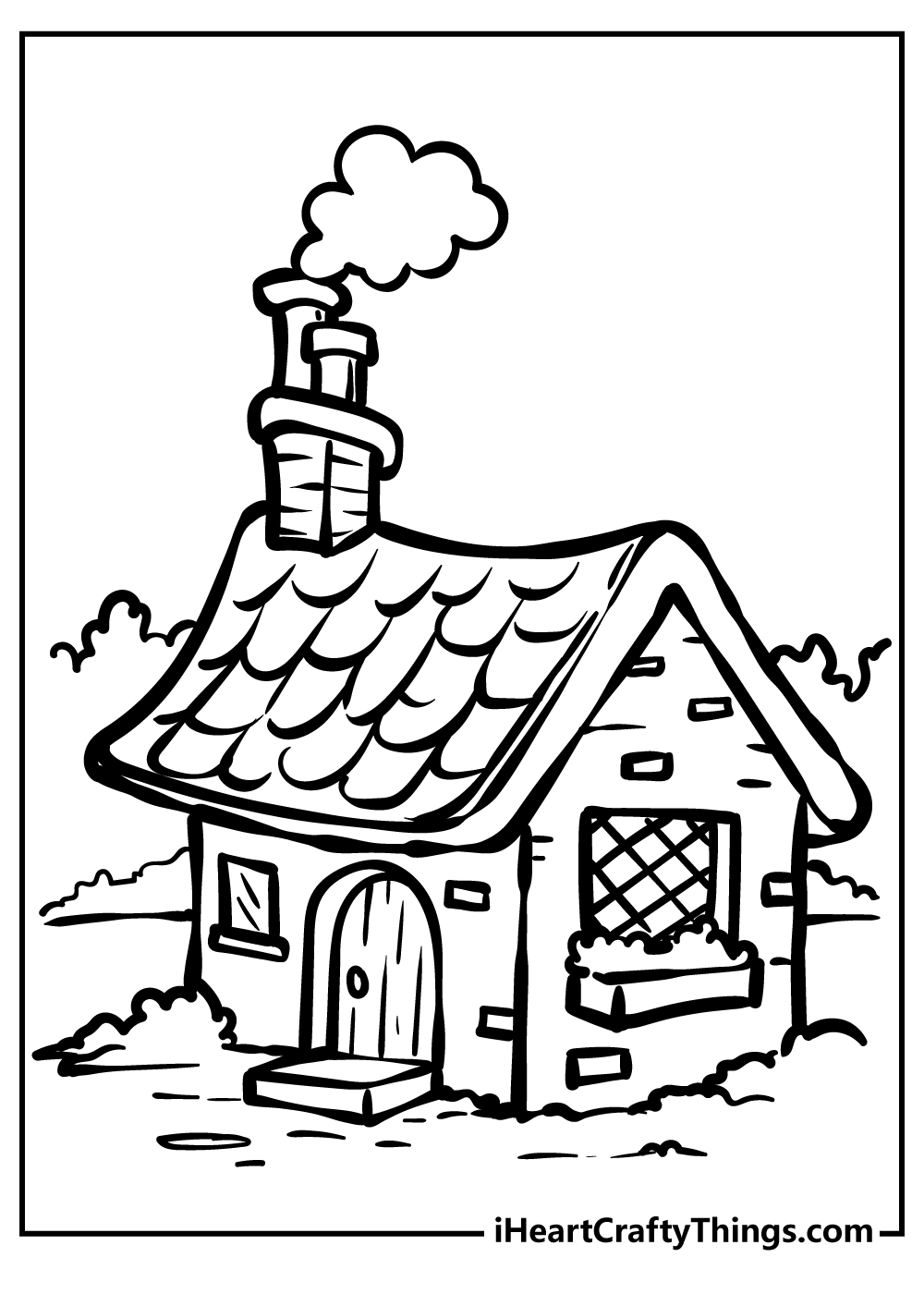 House coloring pages free printables