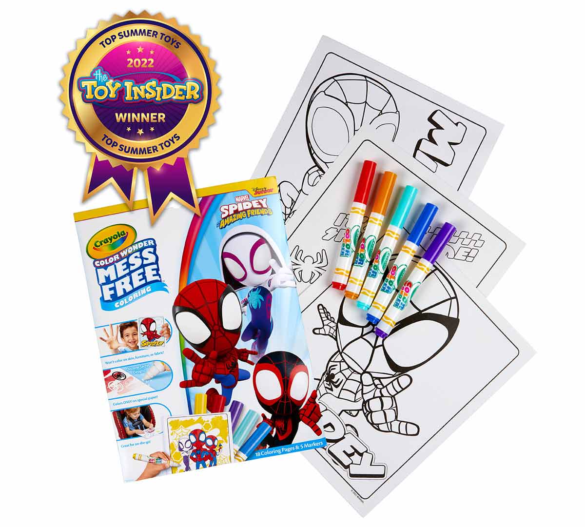 Color wonder spiderman coloring pages