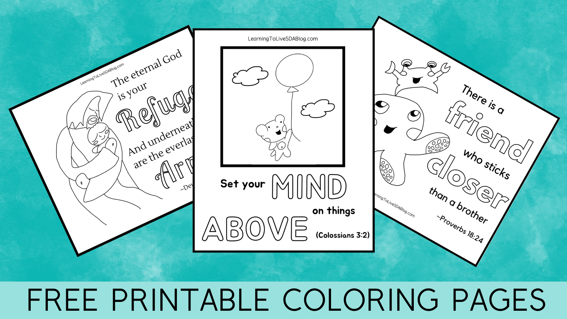 Kids coloring pages â learning to live