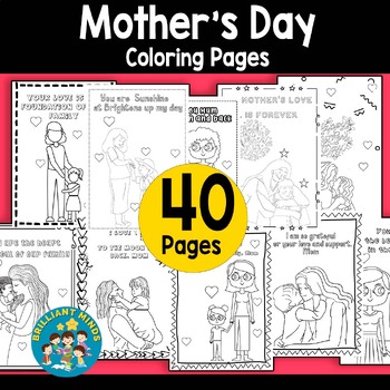 Mothers day coloring pages