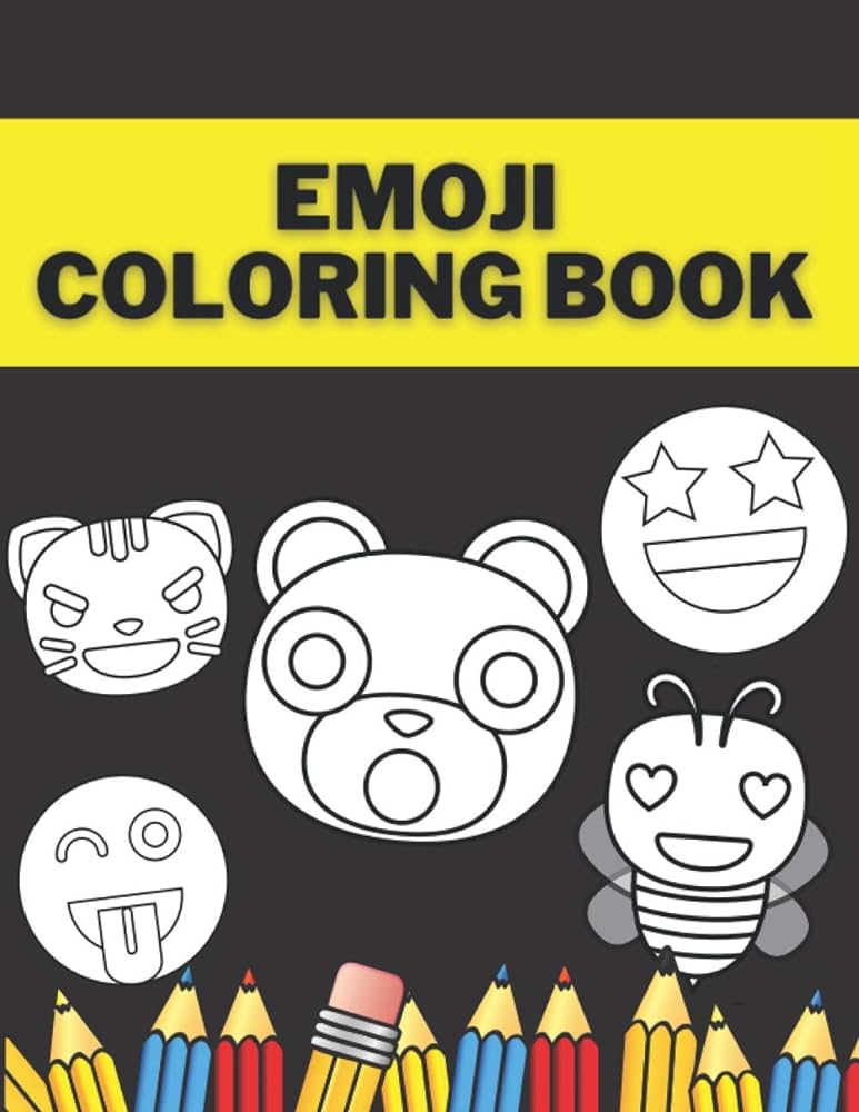 Emoji coloring book emoticons of cat bee bear for kids boys and girls ronni mario books