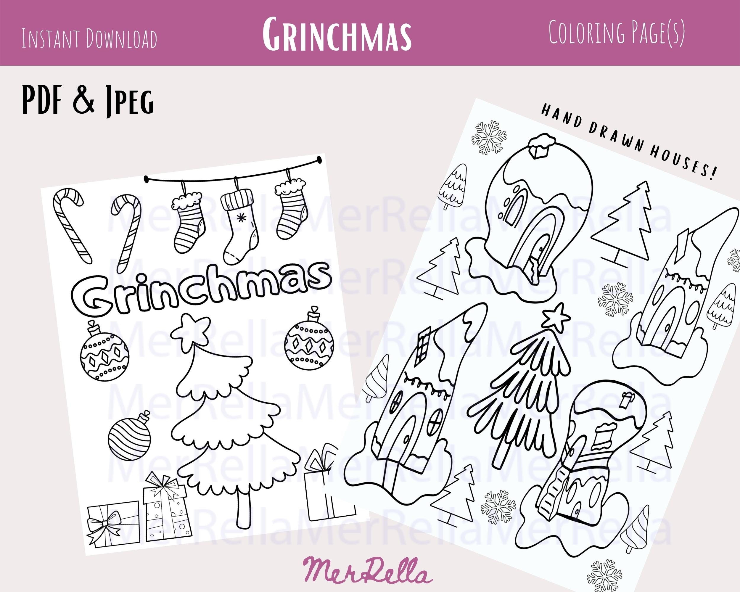 Christmas grinchmas whoville coloring page grinch coloring page grinch decoration christmas coloring pages winter coloring pages