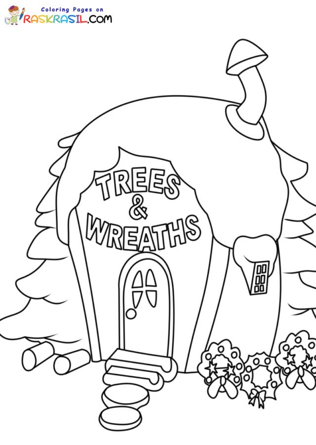 Whoville houses coloring pages printable for free download