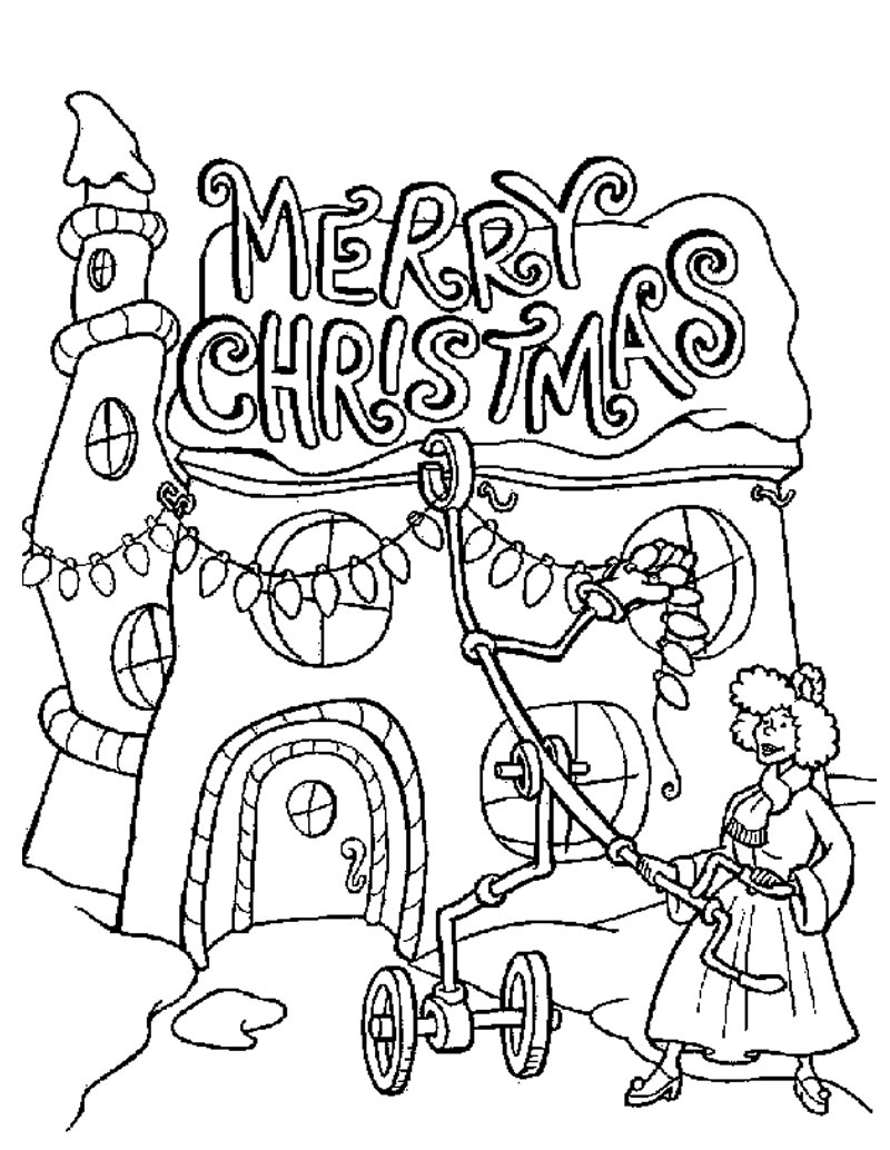 Whovilles merry christmas lights coloring pages