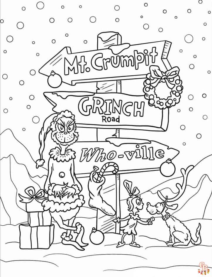 Printable whoville coloring pages free for kids and adults