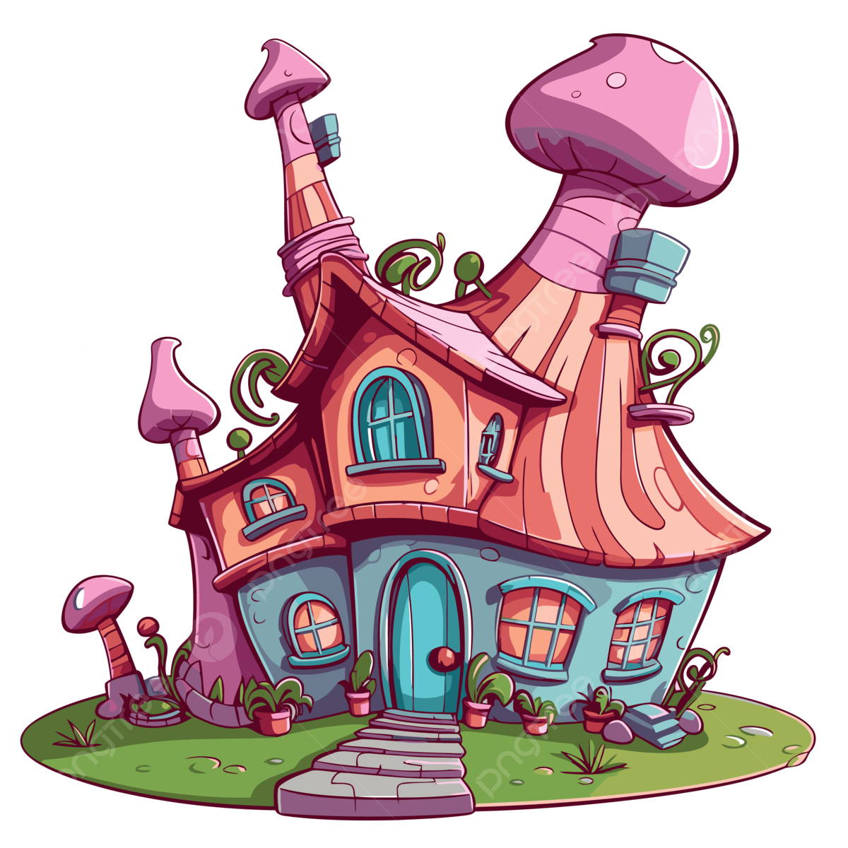 Whoville houses png vector psd and clipart with transparent background for free download