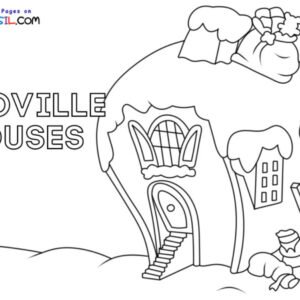 Whoville houses coloring pages printable for free download