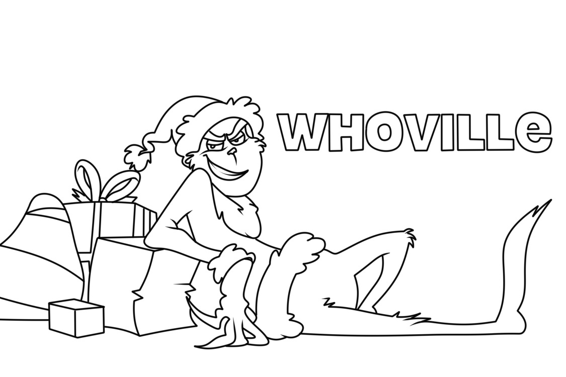 Whoville sitting coloring page