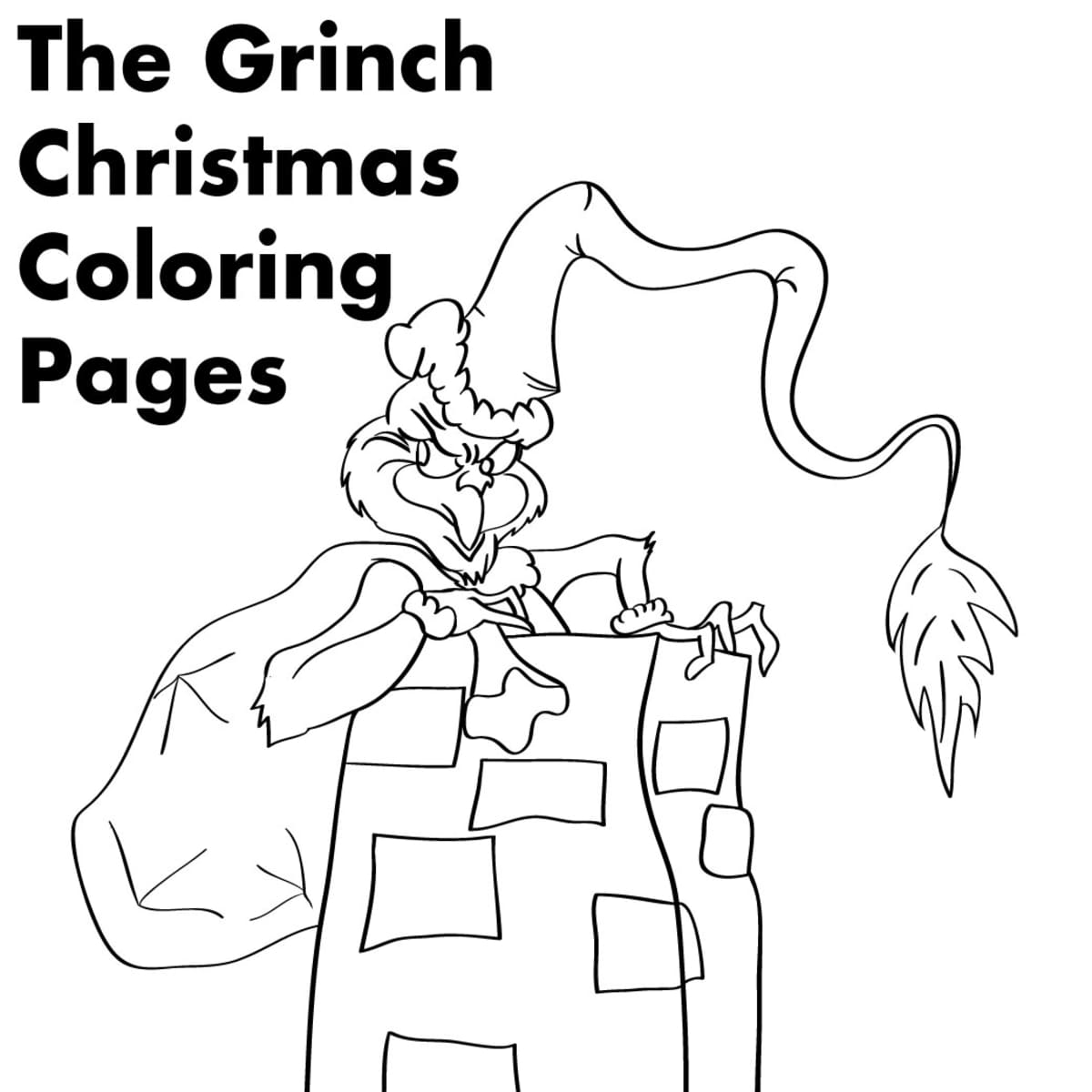 Grinch christmas printable coloring pages