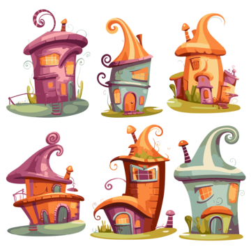 Whoville houses png vector psd and clipart with transparent background for free download