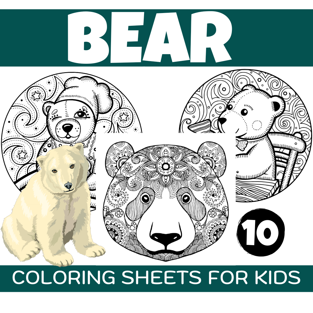 Cute bear coloring pages