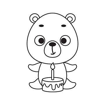 Cute bear coloring page for kids with educational value vector cat drawing bear drawing ring drawing png and vector with transparent background for free download