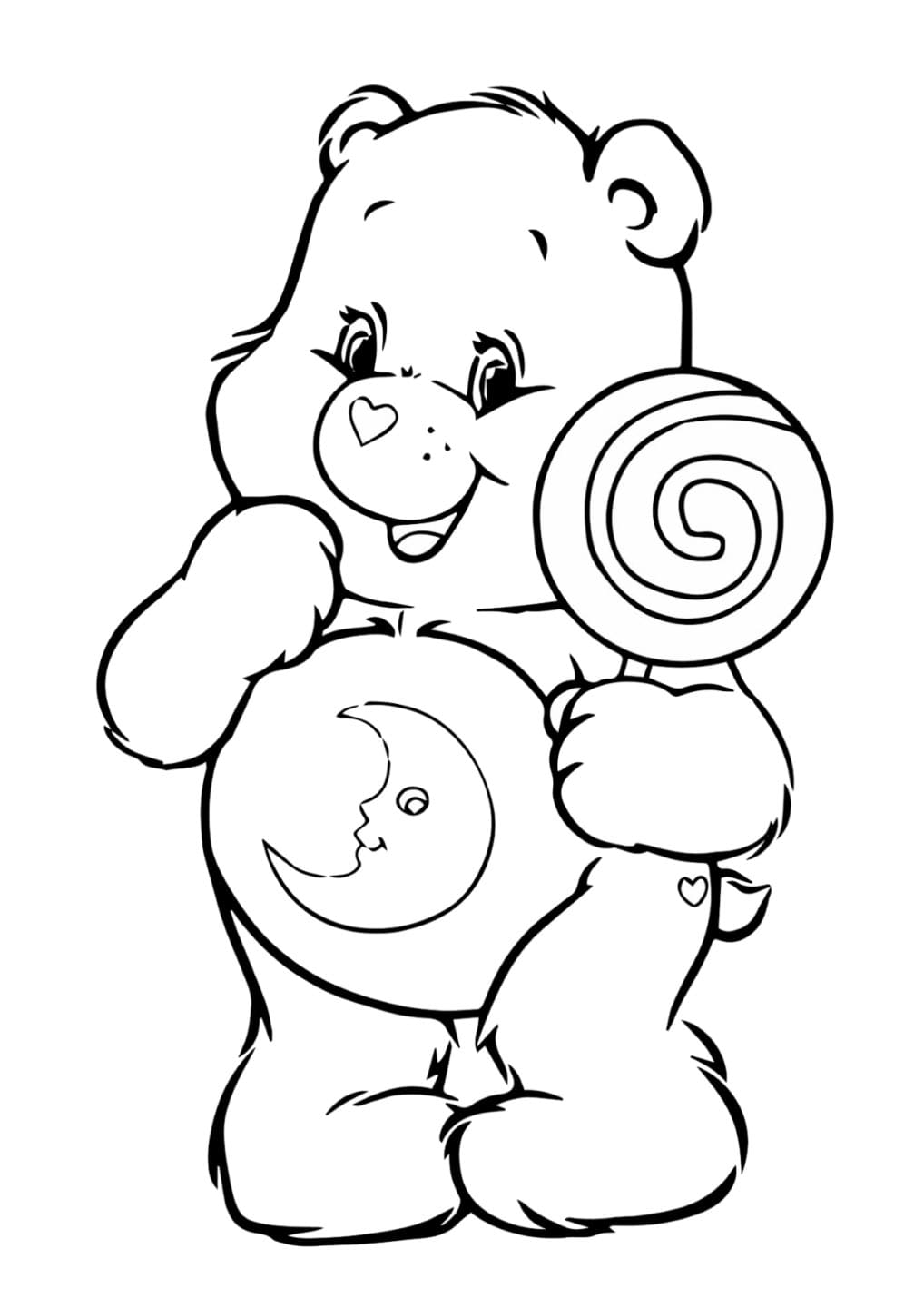 Cute bear coloring page