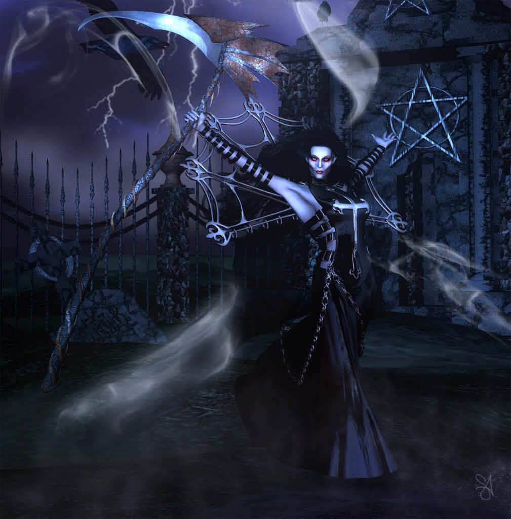 Vampire art dark witch wiccan