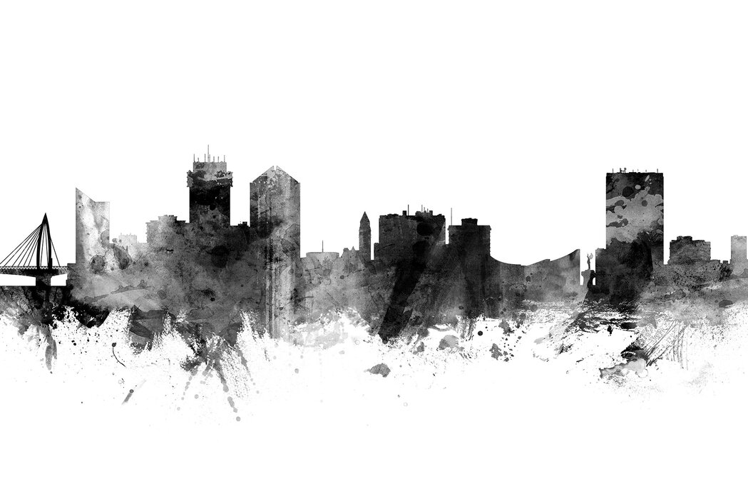 Wichita kansas skyline black and white â high