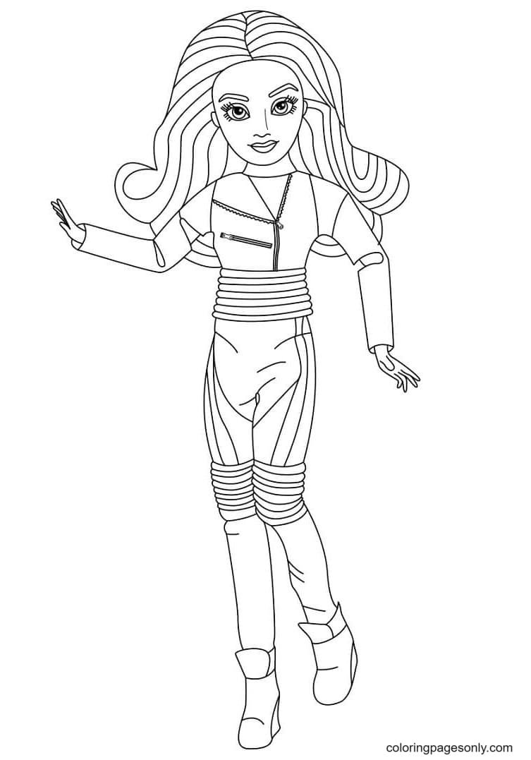 Mal and evie coloring pages printable for free download