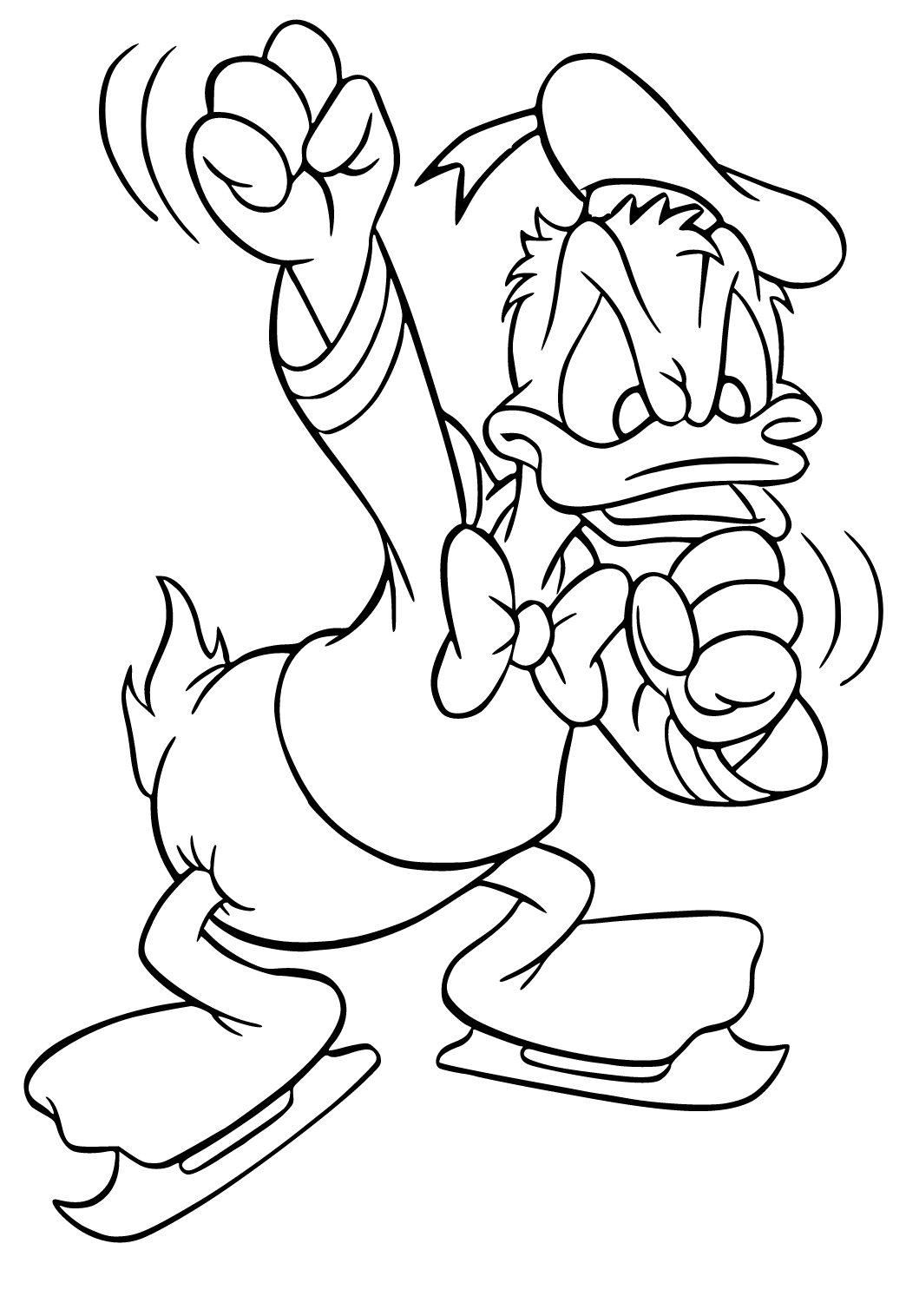 Free printable donald duck wicked coloring page for adults and kids