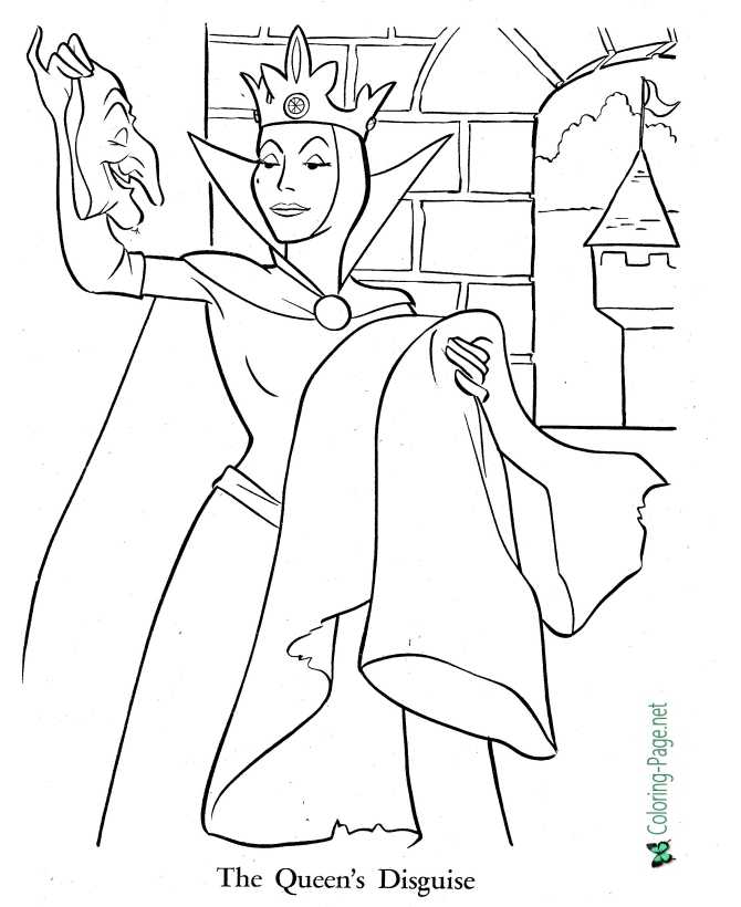 The evil queen coloring page