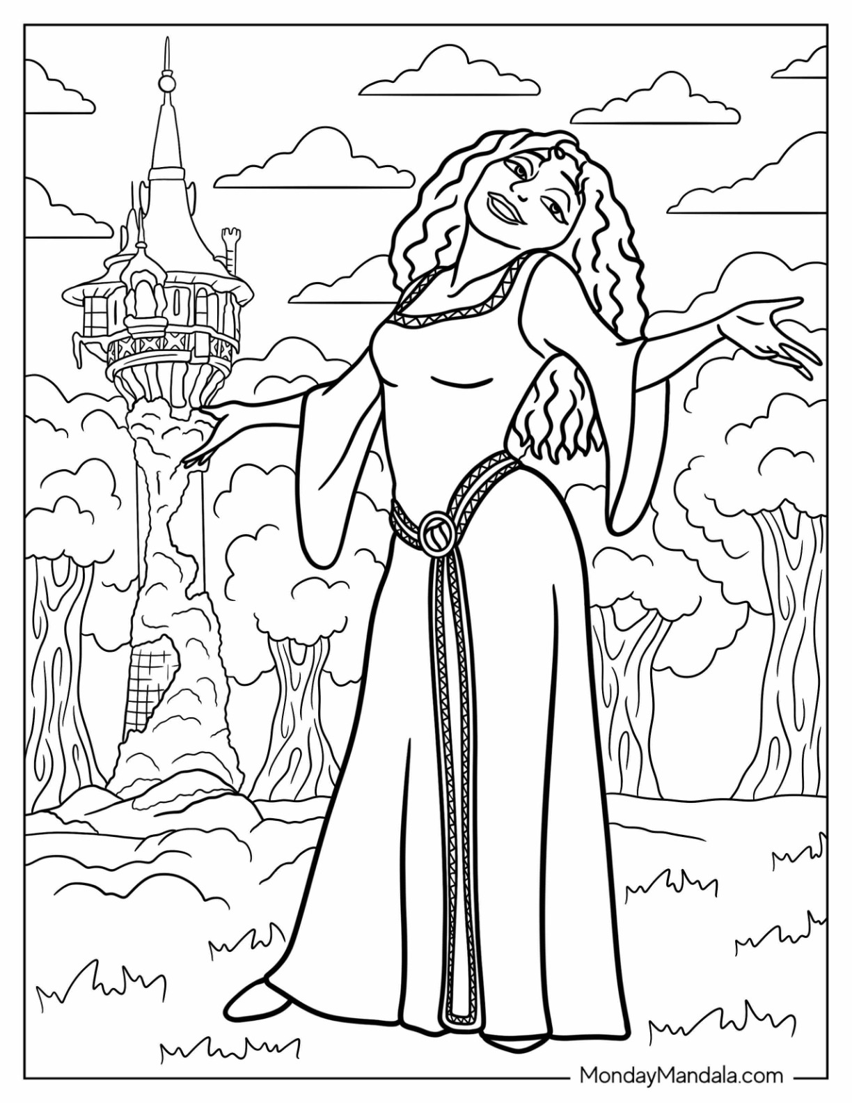 Disney villain coloring pages free pdf printables