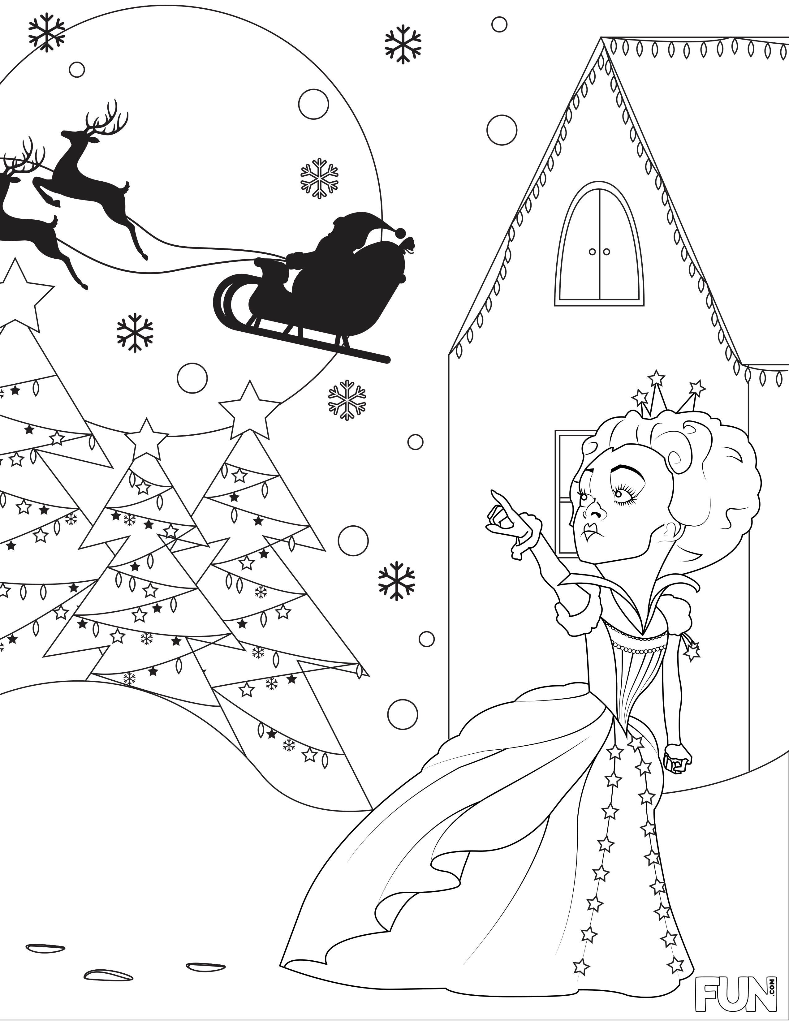 Disney villains christmas coloring pages printables