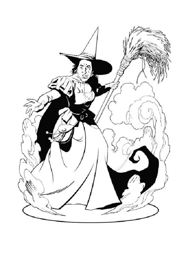 The wizard of oz wicked witch of the wt from the wizard of oz coloring page wicked witch of the wt wizard of oz color wizard of oz witch