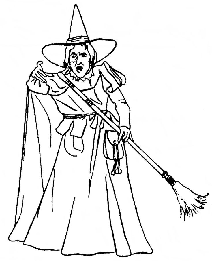 Printable witch coloring pages witch coloring pages wizard of oz color coloring pages