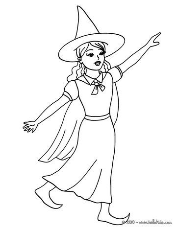 Young enchanteress coloring pages