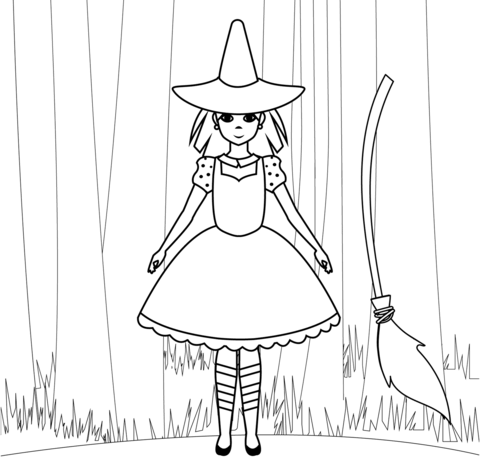 Witch coloring page free printable coloring pages