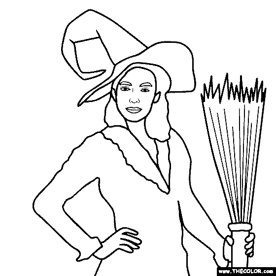 Witch coloring page