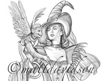 Coloring pages for adults wicked witch of the west wizard of oz victorian coloring book grayscale