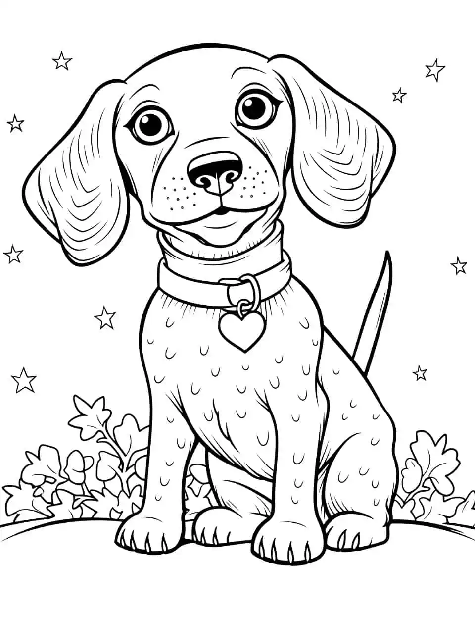 Dog coloring pages free printable sheets