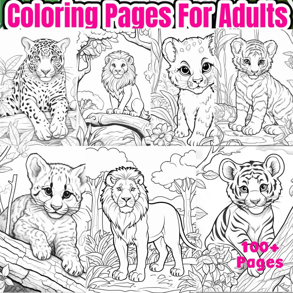 Wild animals coloring pages