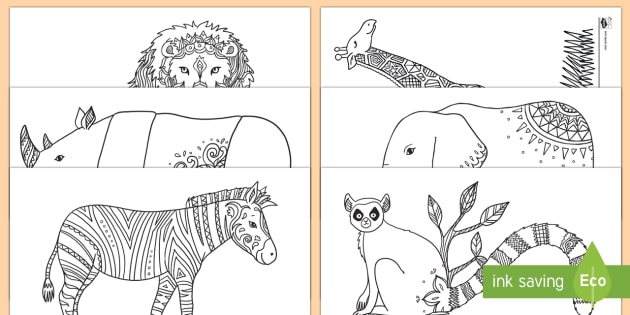 Zoo mindfulness coloring sheets teacher