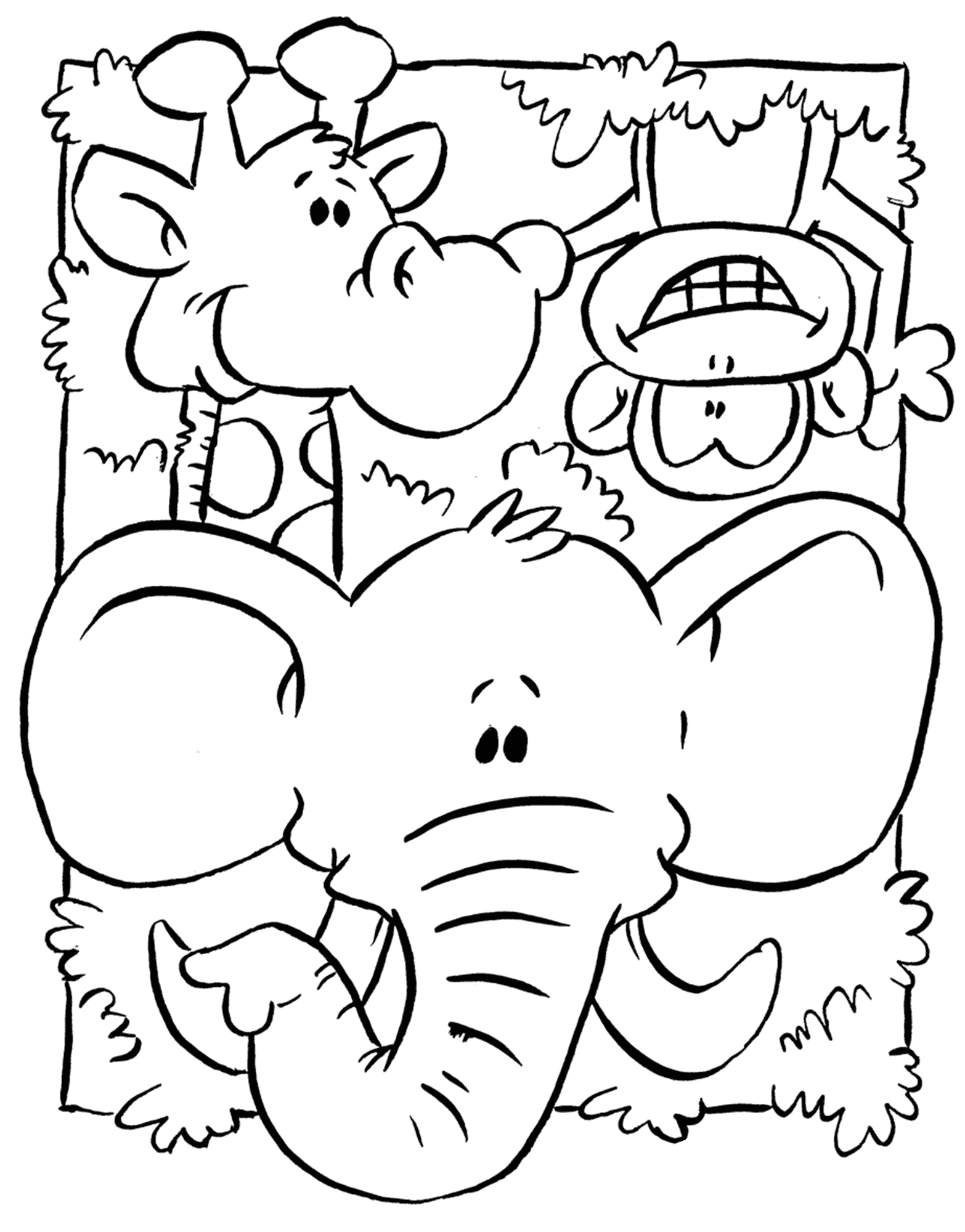 Wild animal coloring pages