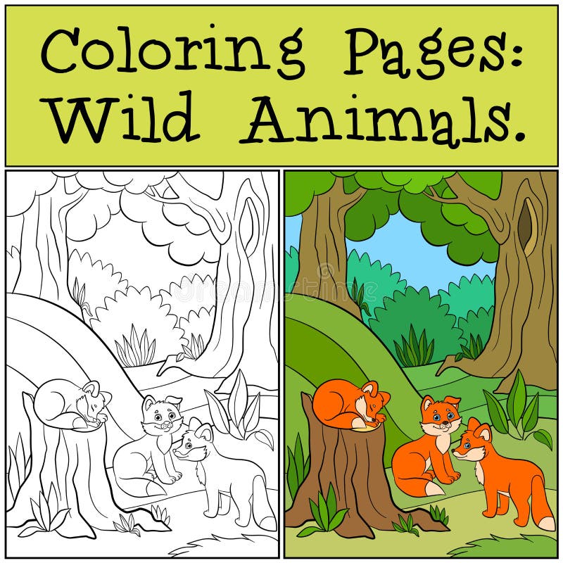 Black and white crossword for kids with forest animals woodland coloring page stock vector