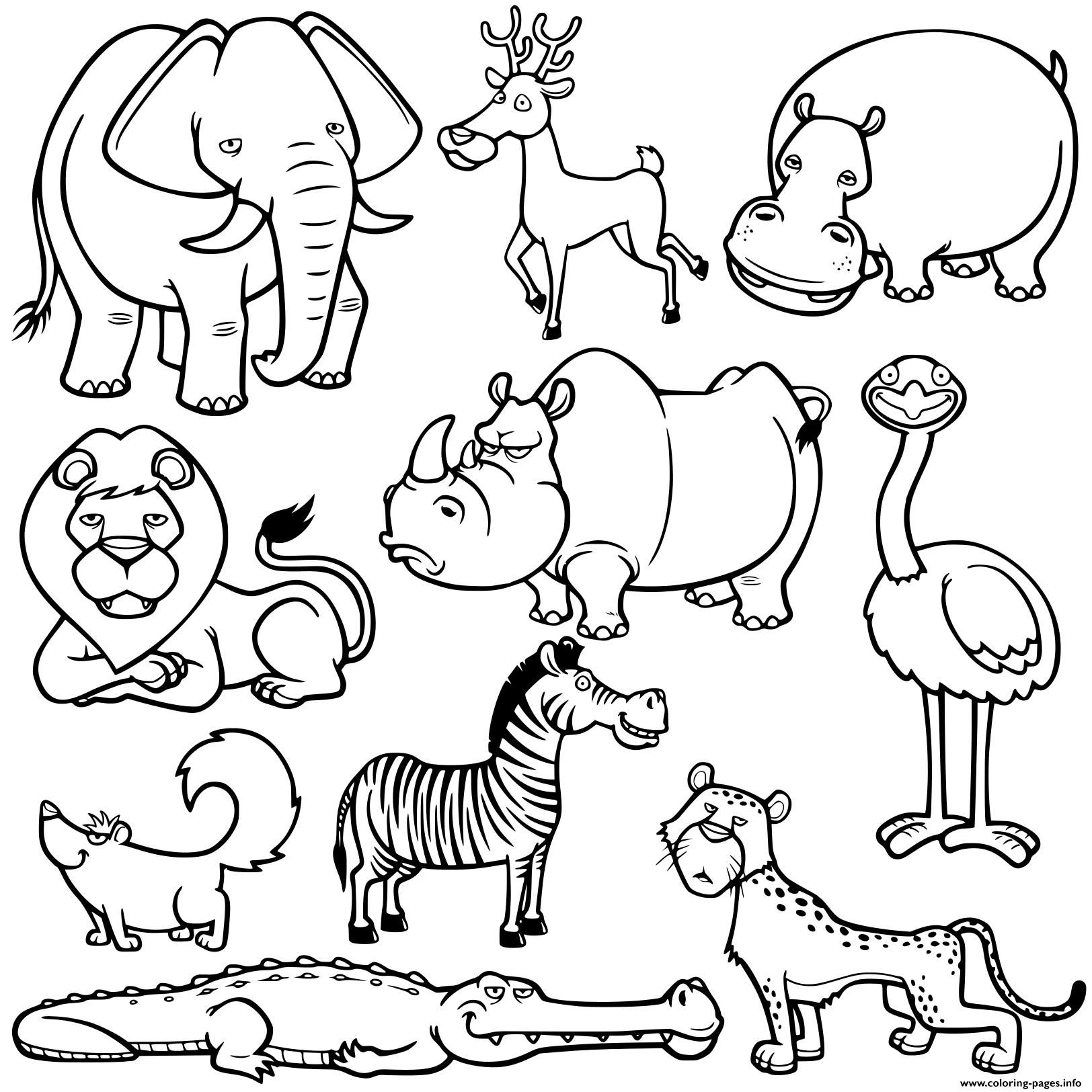 Printable wild animals colouring animal coloring pages zoo animal coloring pages zoo coloring pages