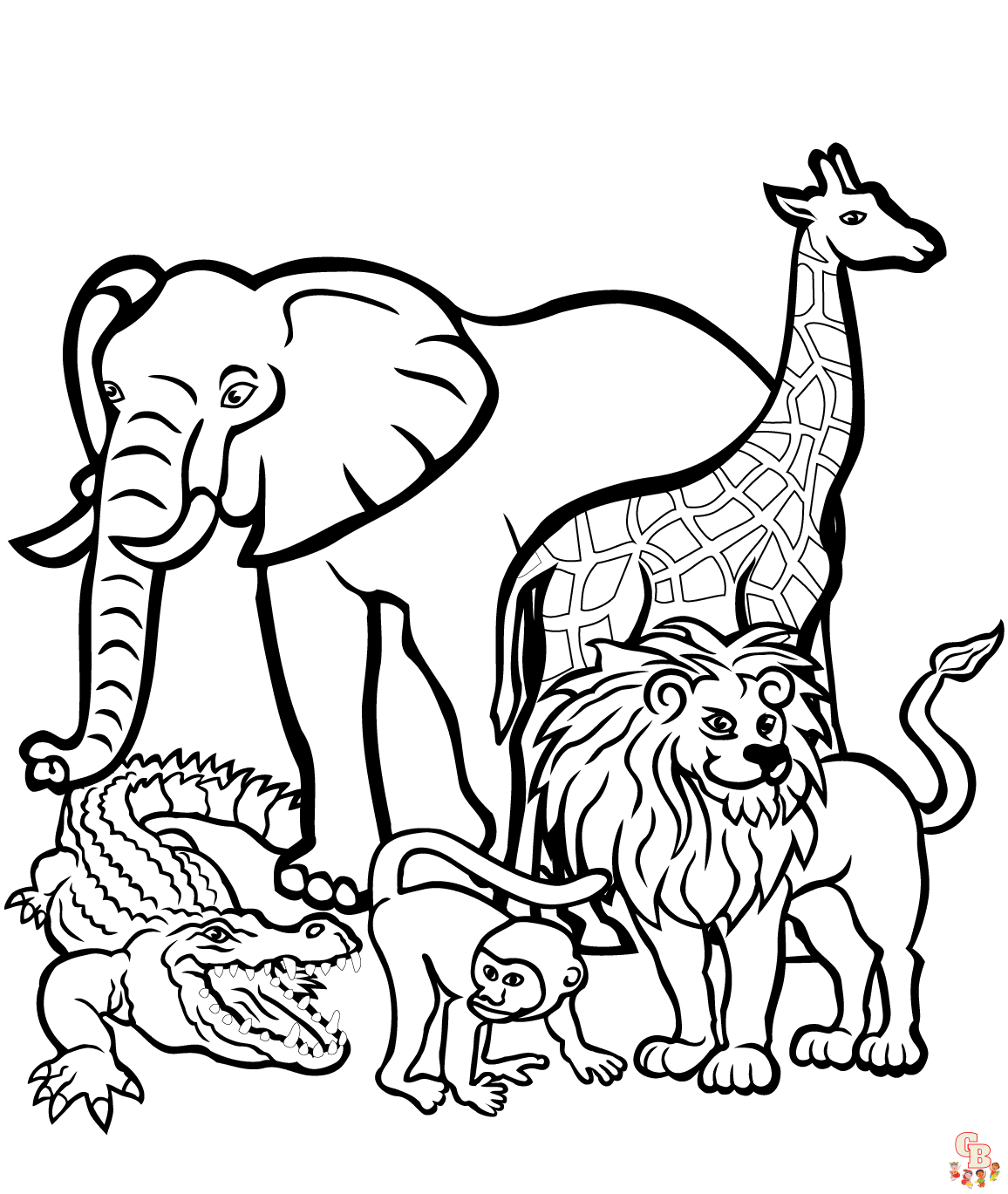 Printable wildlife coloring pages free for kids and adults