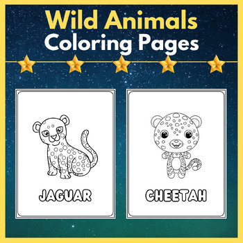 Wild animals coloring pages printable posters by your fellow teacher