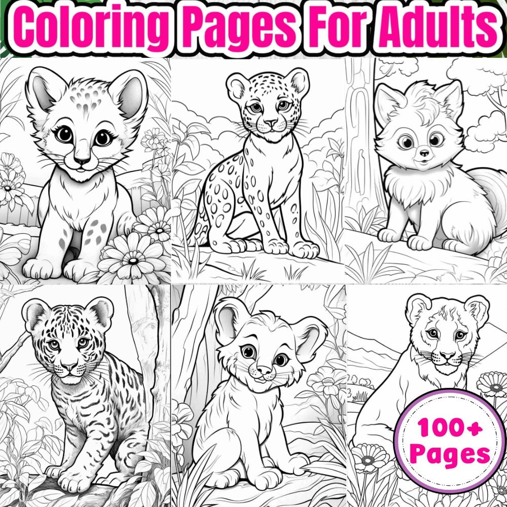 Wild animals coloring pages part