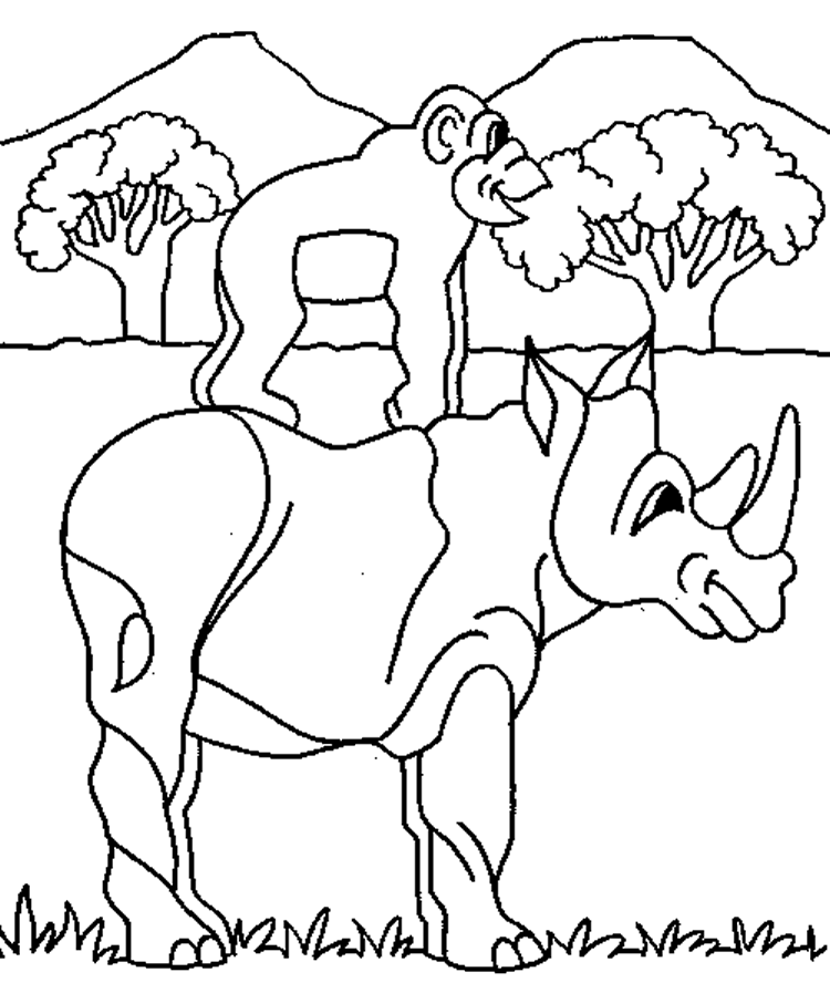 Wild animal coloring pages