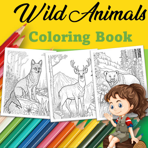 Roar with creativity wild animals coloring pages made by teachers