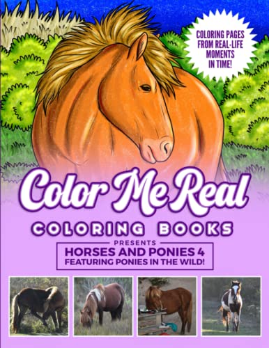 Color me real coloring books horses and ponies