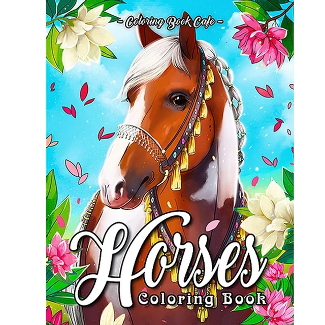 Hore coloring book an adult coloring book featuring beautiful hore relaxing nature cene and country landcape
